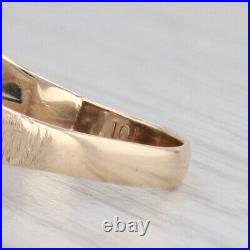 0.47ctw Diamond Cluster Belcher Ring 10k Gold Size 11 Vintage men's