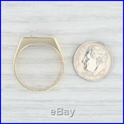 0.56ctw Ruby Diamond Ring 14k Yellow Gold Size 10.75 Vintage Men's