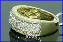 10K 925 Silver1.7CT Men's Diamond Engagement Wedding Pinky Ring Band