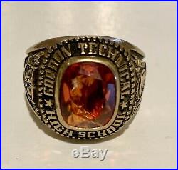 10K Gold Vintage Man's Class Ring Herff Jones 1975 Heavy 16 Grams