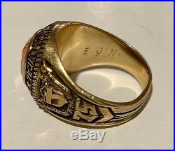 10K Gold Vintage Man's Class Ring Herff Jones 1975 Heavy 16 Grams