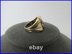 10k Men's Dason Vintage Ring Black Onyx Diamond Size 10.25 Yellow Gold 8.94 Gram