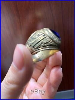 10k yellow gold vintage Duke University 1838 men's class ring 25.3g size 12