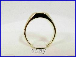 14K Gold Over Mens 1.00 CT Round Cut Lab Created Diamond Solitaire Pinky Ring