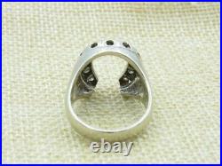 14K Vintage Diamond Horseshoe Ring White Gold (PC0000185)