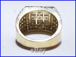 14k SOLID REAL GOLD VINTAGE Men ring Yellow 11.4g Size 9.5 8.5 9 10 11