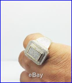 14k Yellow Gold 5.00Ctw Vintage Mens Diamond White-Stone Right Hand Pinky Ring