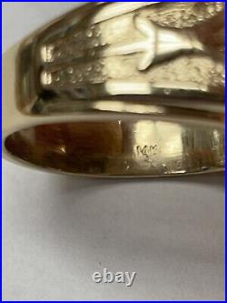 14k Yellow Gold Vintage Gents Diamond Ring Size 8.5