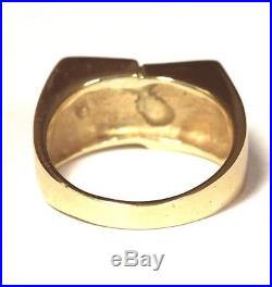 14k yellow gold mens womens dice ring 10.6g gents vintage antique