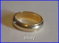 1960's Gold Wedding Band 14K Size 9 1/2 Estate Jewelry