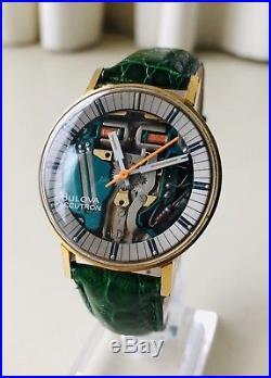 1973 Vintage & Rare Bulova 214 Accutron Large Ring Factory Spaceview Mens Watch