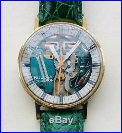 1973 Vintage Rare Bulova 214 Accutron Large Ring Factory Spaceview Mens Watch