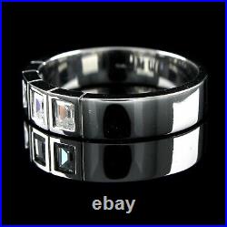 1.50Ct Men's Baguette Cut Simulated Diamond Wedding Band Ring 925 Sterling