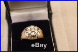 1.5 Carat 14k Vintage Mens Diamond Ring Size 12 SI QUALITY DIAMONDS