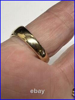 2Ct 10k Vintage Mens Diamond Cluster Lab Created Wedding Ring Yellow Gold Plated