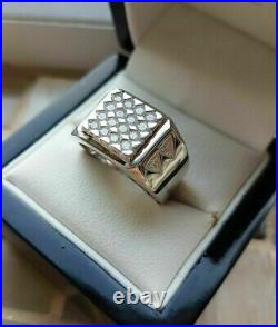 2Ct Lab Created Diamond Men's Engagement Band Ring 14K White Gold Plated Silver