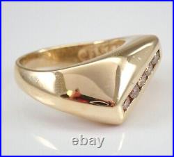 2.00Ct Round Cut Vintage Men's Moissanite Wedding Ring 14K Yellow Gold Plated