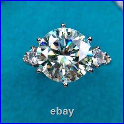 2.30Ct Round Cut Real Moissanite Vintage Engagement Ring 14K White Gold Plated