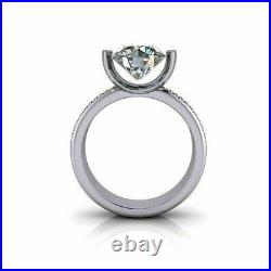 2.89 Ct Round Simulated Diamond Men's Solitaire Wedding Ring 925 Sterling Silver