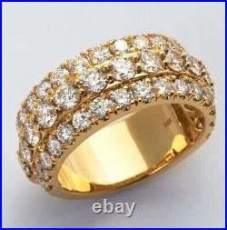 3Ct Round Cut Lab Created Diamond Men's Eternity Ring 14k Yellow Gold Plated