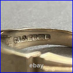 4.32g Vintage 9ct Gold Signet Ring Mens Gents Retro 1969 Size T
