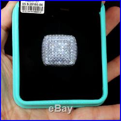 7.4Ct 100%Natural Diamond 10K Gold Vintage Cluster Men's Ring EFFECT 15Ct RWG133
