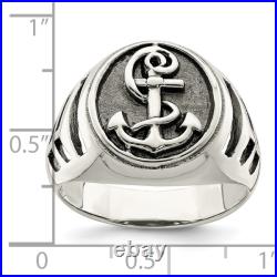 925 Sterling Silver Vintage Anchor Ring