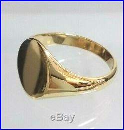 9ct Gold Vintage Signet Ring Mans / Gents Not Filled/Plated REAL GOLD size T