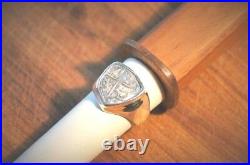 ATOCHA Coin Ring Mens 14K White or Yellow Gold Treasure Shipwreck Coin Jewelry