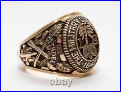 Aggie Military Collage Engagement Ring 14k Tow tone Gold Finish