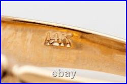 Antique 1930s ART DECO 3 Diamond. 25ct 14k Yellow Gold Mens Ring Band