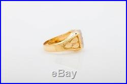 Antique 1940s. 33ct Natural Alexandrite Diamond 18k Yellow Gold Mens Band Ring