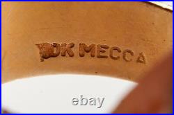 Antique 1940s ELKS CLUB MECCA Enamel. 65ct White Sapphire 10k Gold Mens Ring