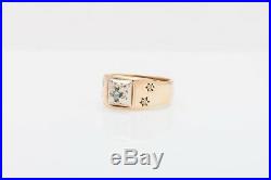 Antique 1940s RETRO $3000.33ct Natural Alexandrite Diamond 14k Gold Mens Ring