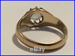 Antique Moonstone Man In The Moon Gold Ring Moonstone Jewelry-Estate Jewelry
