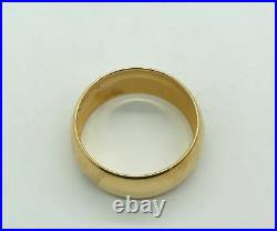 Antique Russian 14K Rose Gold Wide Cigar Men's Band Ring Size 13.5