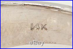 Antique Signed FFF 1920 $5K 1.25ct VS H Diamond Blue Sapphire 14k Gold Mens Ring