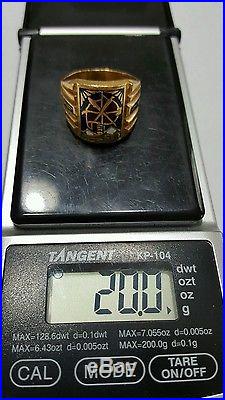 Antique Vintage Men Arab Unisex Ring solid 22K Gold, size 8.75 //20.0g