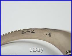 Antique Vintage Retro Men's Oval Garnet 14K Rose Gold Ring Size 8.5 UK-Q1/2
