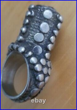 Antique Yemeni Men's Ring Middle Eastern Handmade Silver