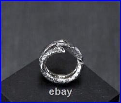 Black Diamond Ring 925 Starling Silver Ring Mens Ring Gift For Her