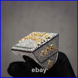 Championship Ring Men's Hip Hop VVS1 Moissanite Sollid Silver Plated Iced out