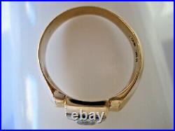 Estate Vintage MID Century Baden & Foss 10k Gold Art Deco Style Men's Ring