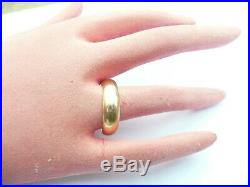 Fab Vintage Mens Heavy Solid 9ct Gold Large Wedding Ring Band Size Z 21.91mm Dia