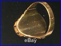 Fabulous Vintage Man Or Lady Lapis Lazuli 18k Ring