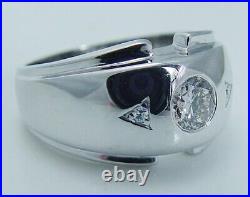 Father's Day 2Ct Lab Created Diamond 14k White Gold Over Mens Solitaire Ring 8 9