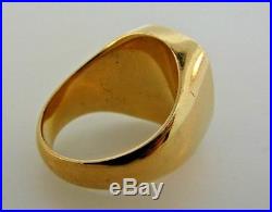 GROOVY Vintage 14k Yellow Gold Signet Ring Men's