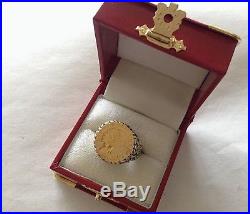 Genuine Indian Head 2 1/2 Dollar Gold Coin Vintage 14K Gold Men's Ring 14g sz 9