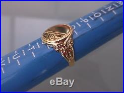 Gold Men's Vintage Signet Ring 9ct Gold Weight 2.8g Size R Hallmarked