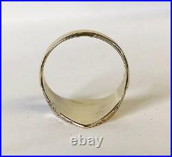 HEAVY Men's Vintage 9ct 375 Yellow Gold Signet Ring 7 grams Birmingham 1970